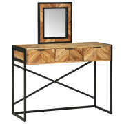 vidaXL Sminkbord med spegel 100x40x120 cm Solid trä Acacia