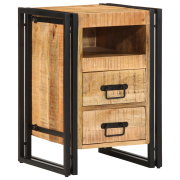 vidaXL Sängbord 40x40x59 cm Massivt Grovt Mangoträ