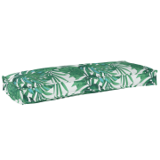 vidaXL Pallkudde för Bänk Bladmönster 100x40x8 cm Oxford Tyger