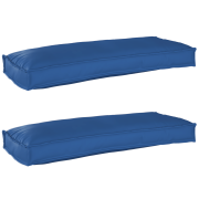 vidaXL Pallkuddar för bänk 2 st Royal blue 100x40x8 cm Oxford tyg