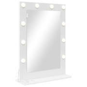 vidaXL Smink Spegel Vit 70 x 50 x 18 cm Konstruerat trä och glas