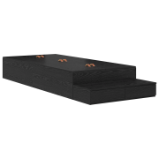 vidaXL Förvaringssängram Svart ek 80x200 cm