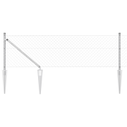 vidaXL Kedjehängsel med 7 spikposter 0.6x10 m Galvaniserat stål