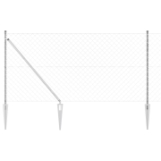 vidaXL Kedjeinhägnad med 7 spikposter 1.2x10 m Galvaniserat stål