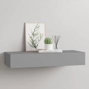 vidaXL Väggmonterad låda grå 60x23,5x10 cm MDF