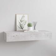 vidaXL Väggmonterad låda betonggrå 60x23,5x10 cm MDF