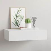 vidaXL Väggmonterad låda vit 40x23,5x10 cm MDF