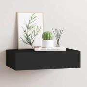 vidaXL Väggmonterad låda svart 40x23,5x10 cm MDF