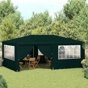 vidaXL Professionellt partytält med väggar 4x6 m grön 90 g/m²