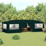 vidaXL Professionellt partytält med väggar 4x9 m grön 90 g/m²