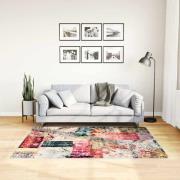 vidaXL Matta tvättbar lappmönster 120x170 cm halkfri