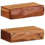vidaXL Vägghyllor 2 st 30x17x8 cm massivt trä akacia