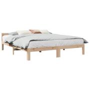 vidaXL Sängram utan madrass 160x200 cm massiv furu
