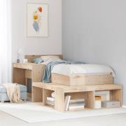 vidaXL Sängram utan madrass 90x200 cm massiv furu