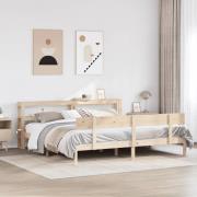 vidaXL Sängram utan madrass 200x200 cm massiv furu