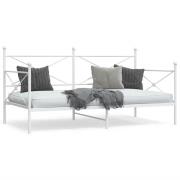 vidaXL Dagbädd utan madrass vit 107x203 cm stål