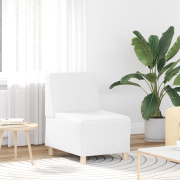 vidaXL Soffstol utan armstöd vit 55 cm konstläder