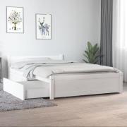 vidaXL Sängram med lådor vit 120x190 cm