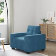vidaXL Soffstol blå 60 cm sammet