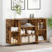 vidaXL Skänk rökfärgad ek 120x30x75 cm konstruerat trä