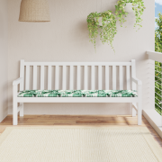 vidaXL Dyna för trädgårdsbänk bladmönster 180x50x4 cm oxfordtyg