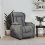 vidaXL Elektrisk massagefåtölj mörkgrå tyg