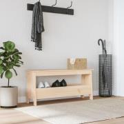 vidaXL Hallbänk 100x28x45 cm massivt trä furu