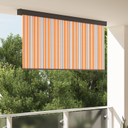 vidaXL Utomhus rullgardin Randig Justerbar Gul och blå 220 x 250 cm ty...