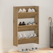 vidaXL Väggskoskåp artisan ek 60 x 18 x 60 cm Konstruerat trä