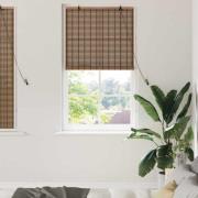 vidaXL Fönsterpersienn med gardiner Brun 80 x 160 cm Bambu
