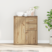 vidaXL Sideboard med låda med hylla artisan ek 60 x 31 x 70 cm Konstru...