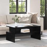 vidaXL Kaffeebord Svart Ek 90 x 55 x 42,5 cm Konstruerat trä