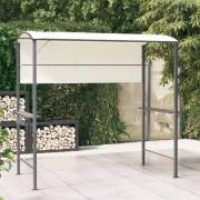 vidaXL Paviljong med tak 220x110x200 cm gräddvit