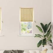 vidaXL Rullgardin med gardiner Natur 60 x 220 cm Bambu