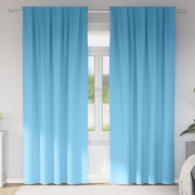 vidaXL Gardiner med gardiner 2 pcs Ljusblå 225 x 140 cm Polyester