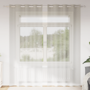 vidaXL Gardiner med gardiner 2 pcs Gräddvit 140 x 225 cm Polyester