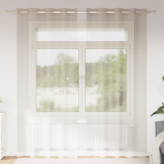 vidaXL Gardiner med gardiner 2 pcs Sand 140 x 225 cm Polyester
