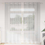 vidaXL Gardiner med gardiner 2 pcs Ljusgrå 140 x 225 cm Polyester