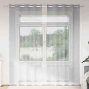 vidaXL Gardiner med gardiner 2 pcs Mörkgrå 140 x 225 cm Polyester