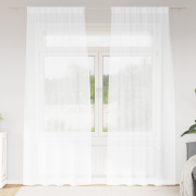vidaXL Gardiner med gardiner 2 pcs Vit 140 x 225 cm Polyester