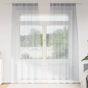 vidaXL Gardiner med gardiner 2 pcs Mörkgrå 140 x 225 cm Polyester