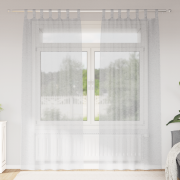 vidaXL Gardiner med gardiner 2 pcs Ljusgrå 140 x 260 cm Polyester