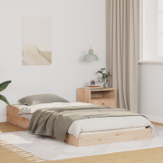 vidaXL Sängram Brun 100 x 210 cm Massiv furu