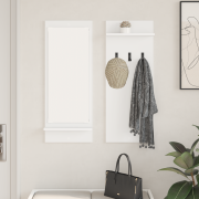 vidaXL Väggmonterad Klädhängare Vit 70 x 10 x 90 cm Konstruerat trä