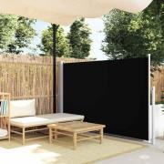 vidaXL Infällbar sidomarkis 140 x 300 cm svart