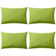 vidaXL Prydnadskuddar för trädgården 4 st 60x40 cm äppelgrön