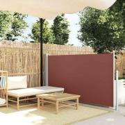 vidaXL Infällbar sidomarkis 100x500 cm brun