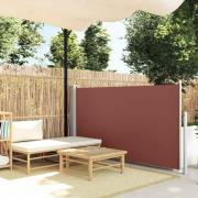 vidaXL Infällbar sidomarkis 120x500 cm brun