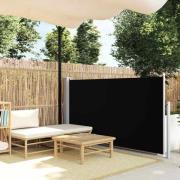 vidaXL Infällbar sidomarkis 100x500 cm svart