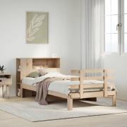 vidaXL Säng med bokhylla utan madrass 90x190cm massiv furu